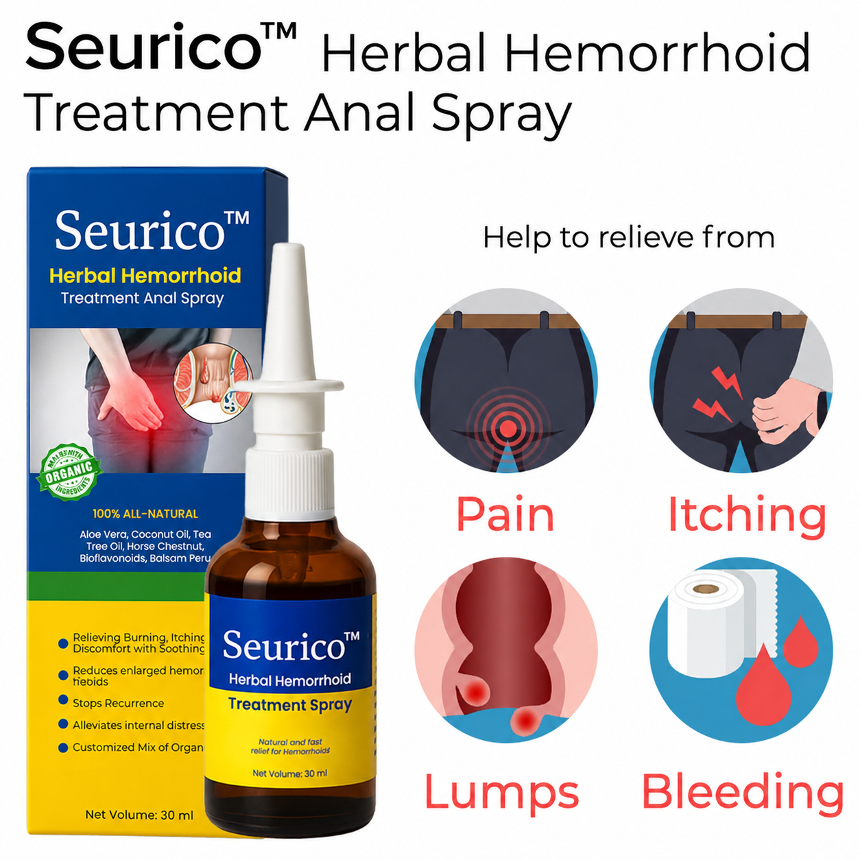 ✨ Seurico™ Touch-Free Hemorrhoid Relief Spray | Fast & Mess-Free Comfort