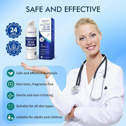 Seurico™ Scar Cream Gel, Advanced Silicone Scar Gel, Professional Scar Removal Cream for Surgical Scars, Stretch Mark, Keloid Bump, C-Section, Old and New Scars