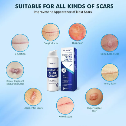Seurico™ Scar Cream Gel, Advanced Silicone Scar Gel, Professional Scar Removal Cream for Surgical Scars, Stretch Mark, Keloid Bump, C-Section, Old and New Scars