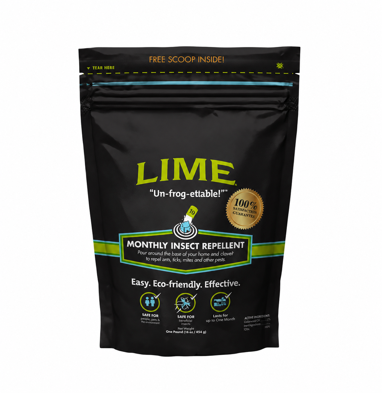 First Saturday Lime™ Monthly Insect Repellent | Maximum Strength Yard & Coop Protection