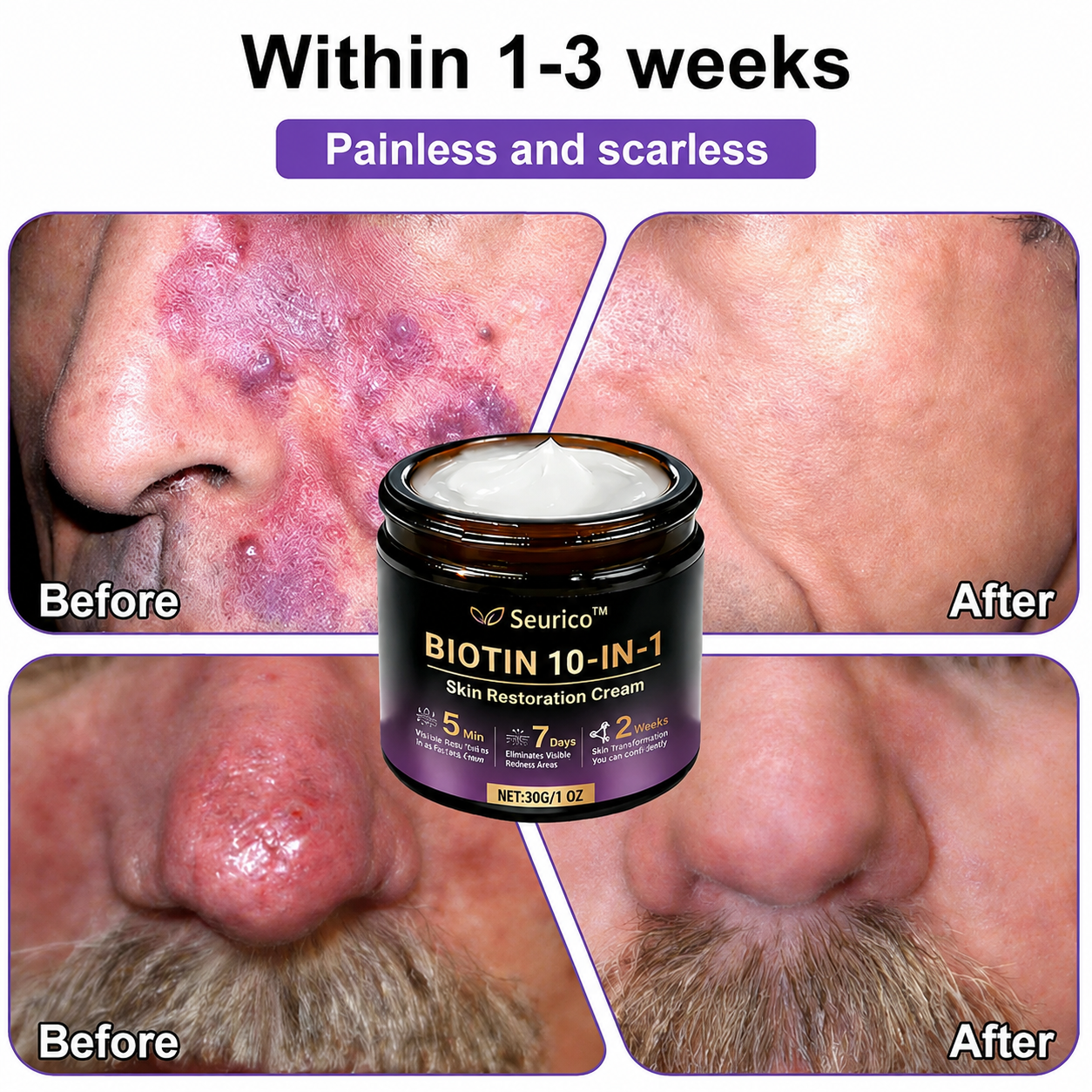 ✨ Seurico™ 10-in-1 Biotin Skin Restoration Cream | Made in USA 🇺🇸