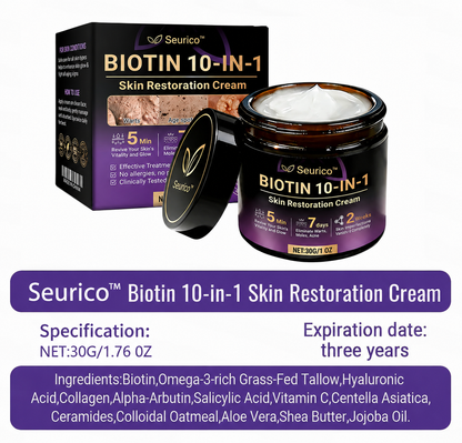 ✨ Seurico™ 10-in-1 Biotin Skin Restoration Cream | Made in USA 🇺🇸