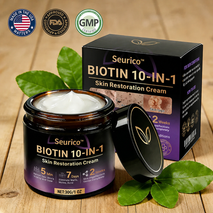 ✨ Seurico™ 10-in-1 Biotin Skin Restoration Cream | Made in USA 🇺🇸