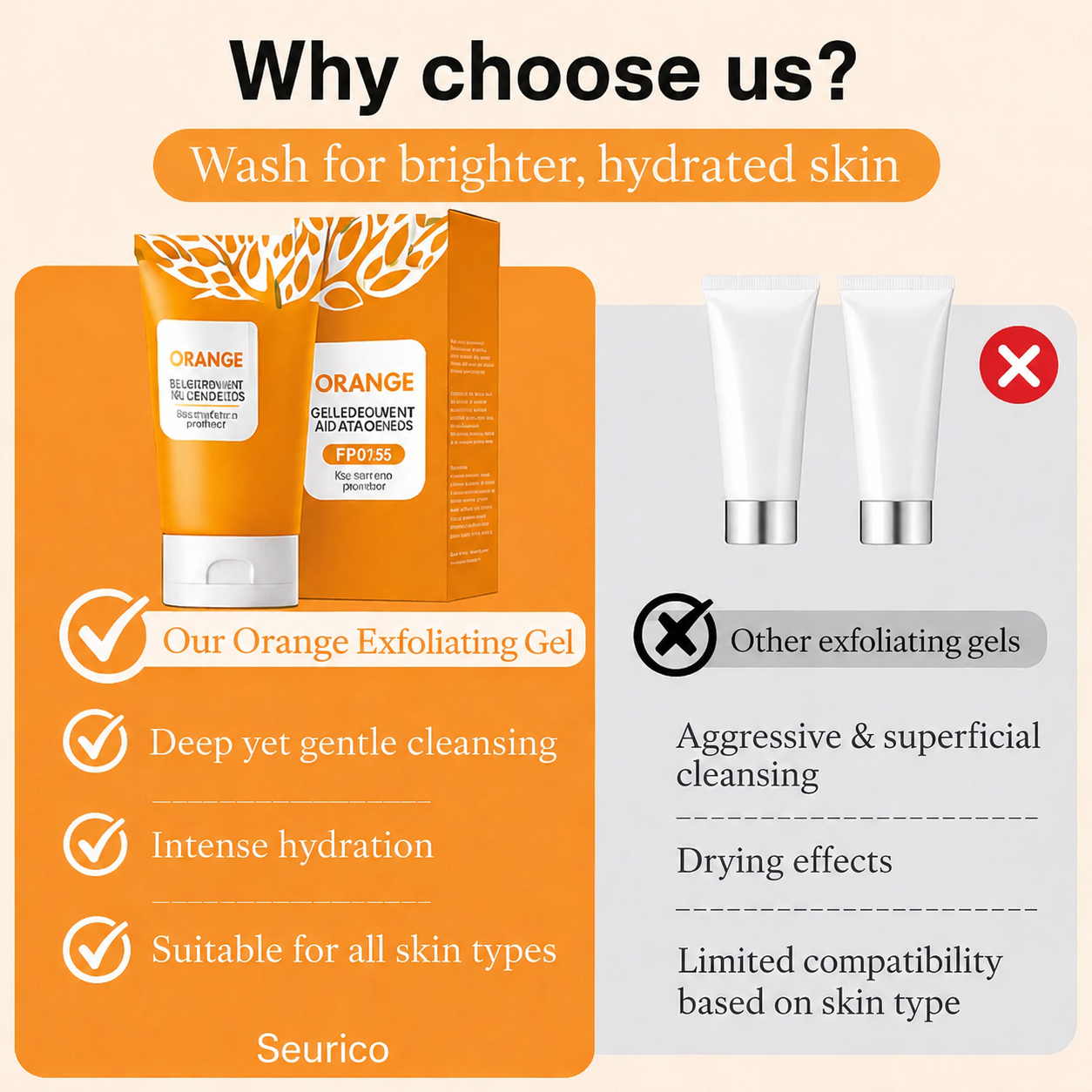 ✨ Instant Orange Peeling Gel | Melt Away Dead Skin & Get Glowing Skin in Seconds